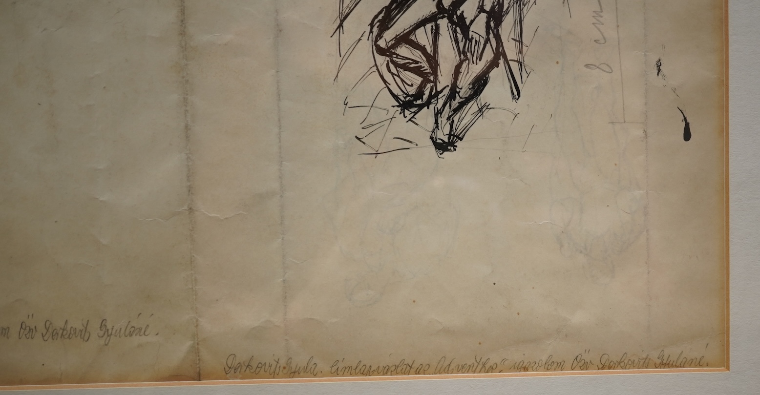 Gyula Derkovits, Hungarian (1894-1934), Figural sketches